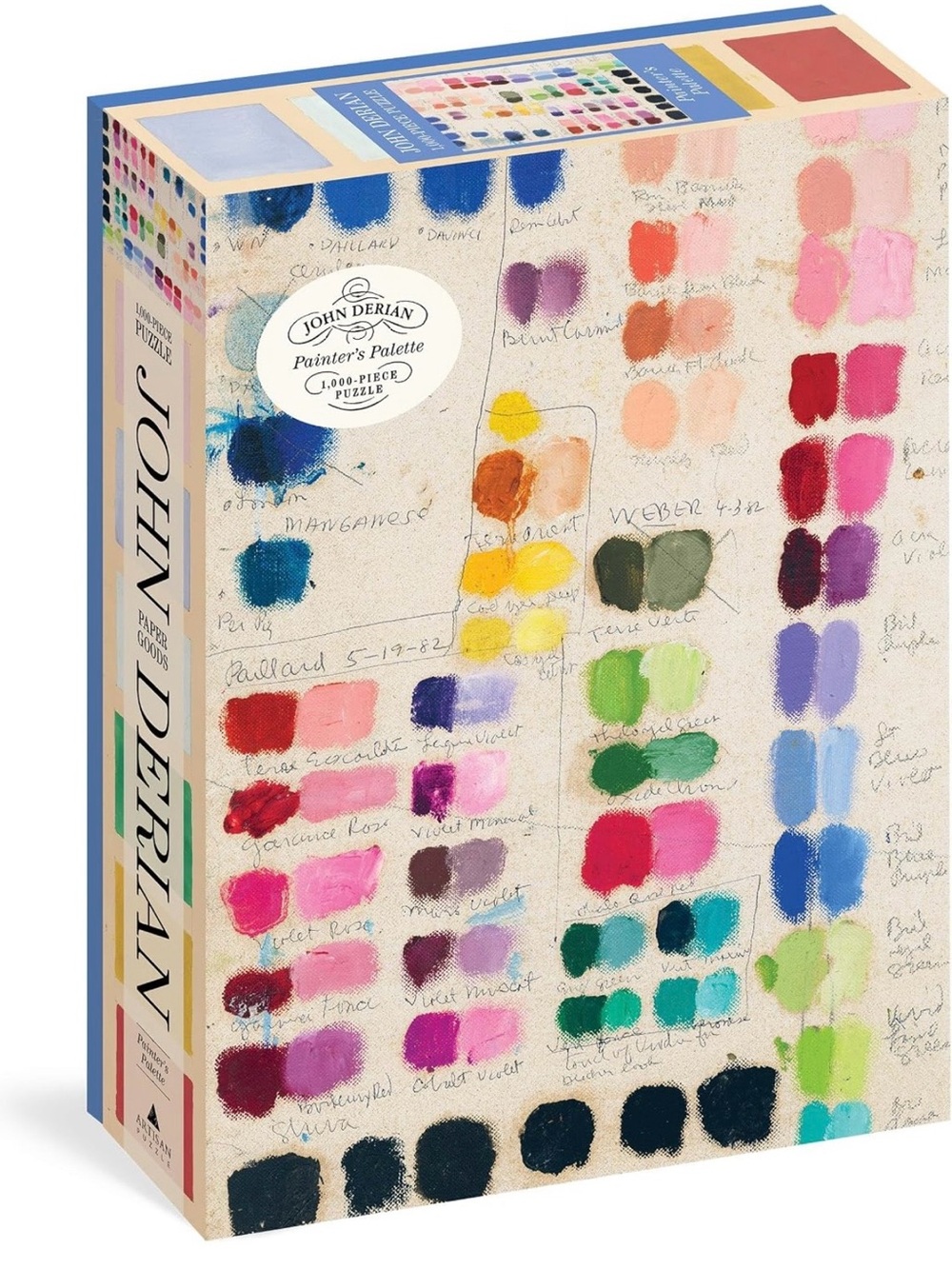 John Derian Painter's Palette 1000-Piece Puzzle - Color Swatch Design